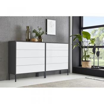 Elegantes Sideboard Mailand Set 1 mit Metallfüßen