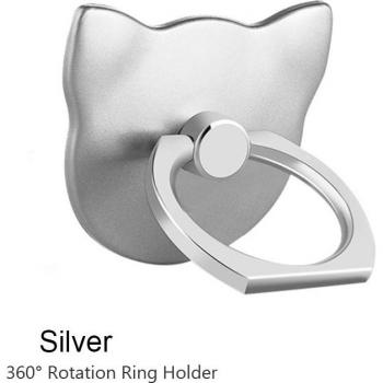 Anneau support smartphone forme ronde chat cœur