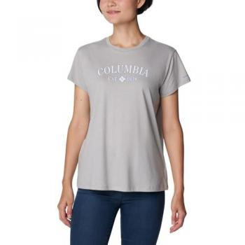 Camiseta de montaña Columbia Trek™ gris para mujer de manga corta