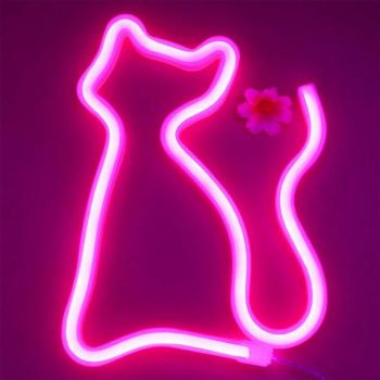 Girls' Cat Neon Light
