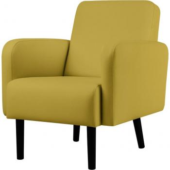 Fauteuil Lisoa en simili cuir vert