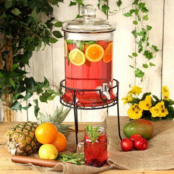 Classic Round Beverage Dispenser with Stand