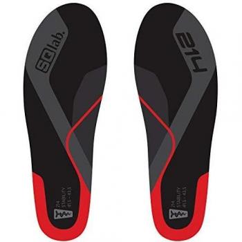 SQlab Einlegesohle 214 für Stabilität, Schwarz-rot, 41,5-43,5