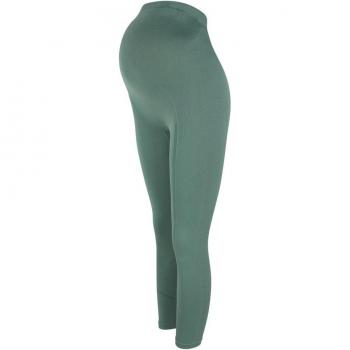 Leggings Mummy Capri de la marca Born Living Yoga, disponible en color Spirulina. Está diseñado espec