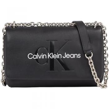 Calvin Klein Jeans Shoulder Bag, Black Print, Clip Fastening, ONE SIZE