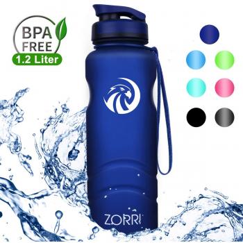 ZORRI Gym/Running Water Bottle with Pop Open Lid, Leak Proof & BPA-Free