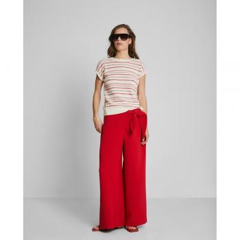 Pantalón palazzo de mujer con lazo en la cinturilla