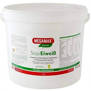 MEGAMAX Schoko‑Protein‑Boost: Soja‑Isolat 5 kg, Glutenfrei & Laktosefrei