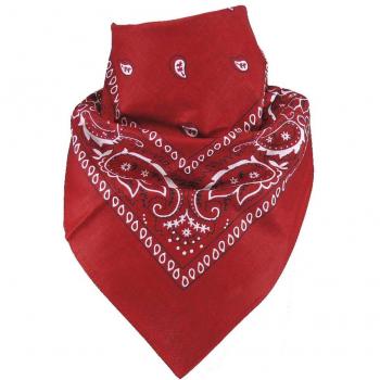 Rot‑Baumwoll‑Bandana – 100 % Baumwolle
