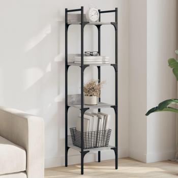 Libreria 4 Ripiani Grigio Sonoma 35x30x138,5cm Legno Multistrato