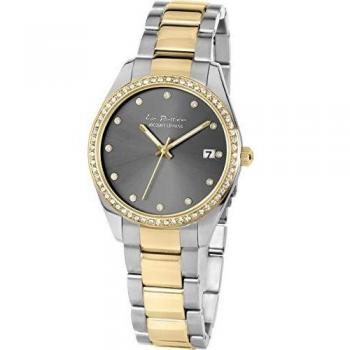 Jacques Lemans Damenuhr „La Passion“ LP‑133G – Metallband aus massivem Edelstahl, ip‑Gold/Bicolor, Swarovski‑Steine