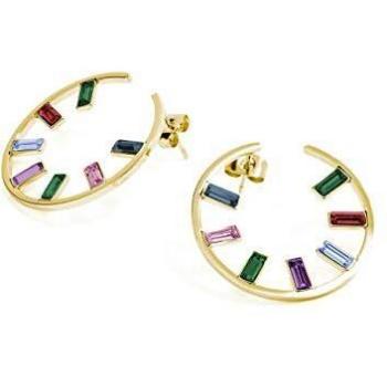 BYM52 Gold‑Kristalle BroSway Ohrringe