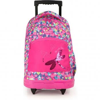 Mochila Gabol Wings con cremalleras fucsia