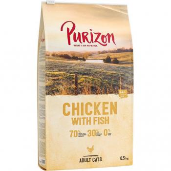 Economy-Pack: Purizon Trockenfutter für Katzen – Adult Hühnchen & Fisch (2 × 6,5 kg)