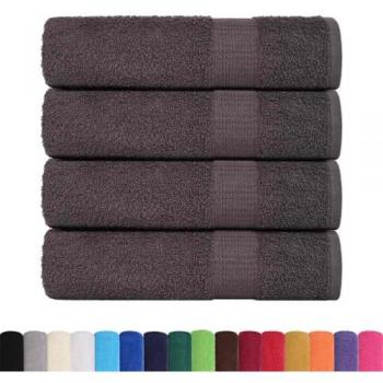 Serviettes de toilette 4 pcs anthracite 50x100 cm 360 g/m² 100% coton