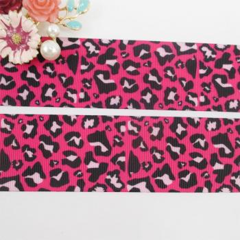 Leopard Design Grosgrain Ribbon