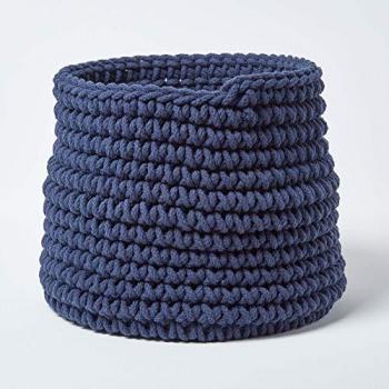 Panier Tressé Bleu Marine