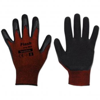 Manches de Sécurité Bradas Flash Grip RED Noir-Rouge S