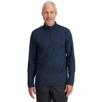 Langarmiges Half-Zip-Prospect T-Shirt in Mitternachtsblau XL – Freizeit‑Luxe