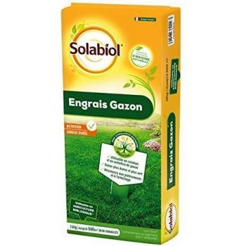 Solabiol SOGAZY15 Engrais pour Gazon 15 Kg | Solabiol | Enrichissez votre sol avec les nutriments essentiels pour un beau gazon vert et résistant