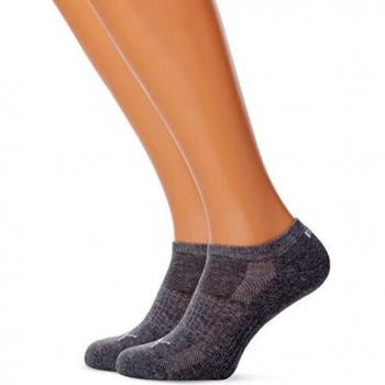 Puma 2P Cushioned Sneaker Sock Pack – Geländerte Lauffläche – Unisex – Grau-Melange –