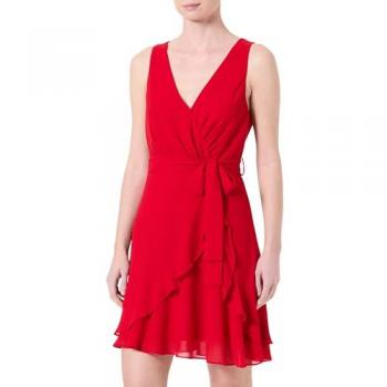 Robe portefeuille courte rouge