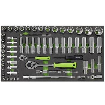 Siegen 62 Piece Socket Set with Module Tray Combination