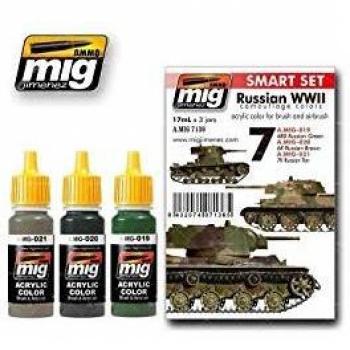 AMMO Lot de Peintures Acryliques Russes, A.MIG-7136
