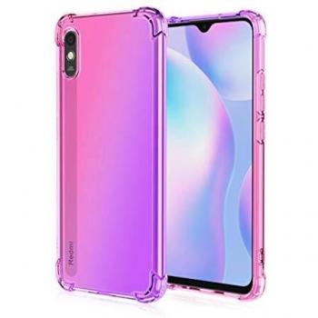 HAOTIAN Custodia Trasparente per Xiaomi Redmi 9AT / Redmi 9A, Silicone Morbido TPU