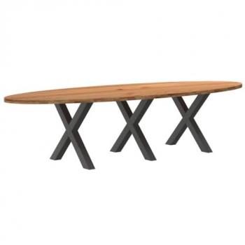 Table à Dîner Ovale en Bois Massif