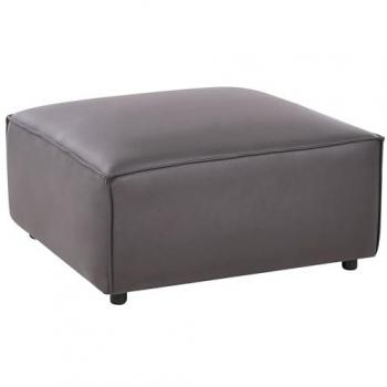 Pouf de Salon Compact Noir en PU