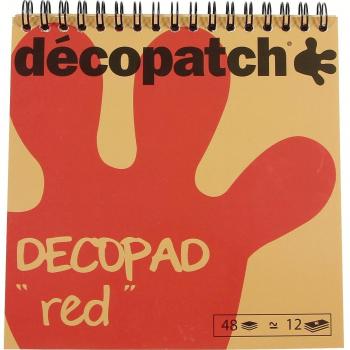 Décopatch Motivpapier Block Rot, 48 Blatt, 15x15 cm, 12 Designs