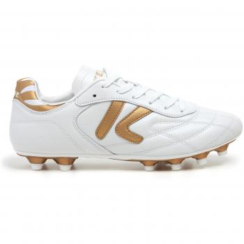 Kelme Heritage MG Footwear – White/Gold, UK 5.5 (Unisex)
