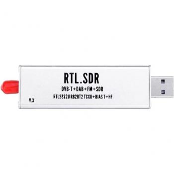 Récepteur USB SDR R820T2 TCXO 0,5 ppm – 0,1 MHz à 1,7 GHz – Dongle avec connecteur SMA – MJZSEE A300U