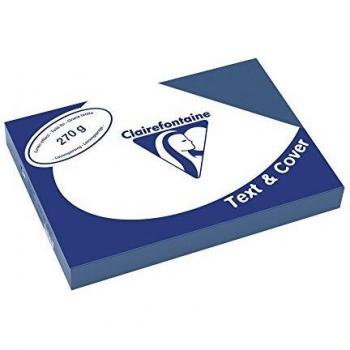 Text & Cover Tela A4 270g Clairefontaine 2727C 100 Hojas Azul Escolar