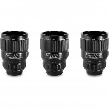 Set de 3 Vasos Lente de Cámara Thumbs Up Shooter Zoom Objectif