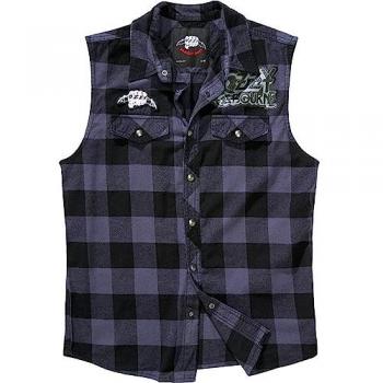 Brandit Ozzy Herren-Shirt in Karomuster – kurzärmellos, 6XL