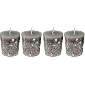 Bougies argentées FEERIC de la Maison des Couleurs (lot de 4)