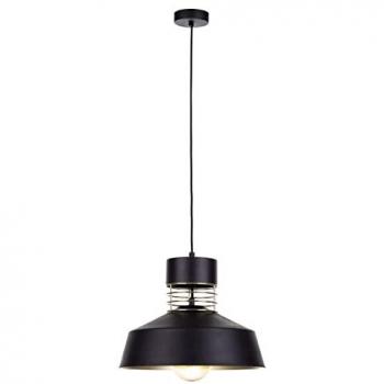 Lampada a Cupola Nero Titanio Oro 34cm E27