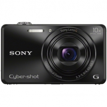 Capteur CMOS Sony DSC‑WX220B, 18 MP, Zoom 10x – Noir Compact