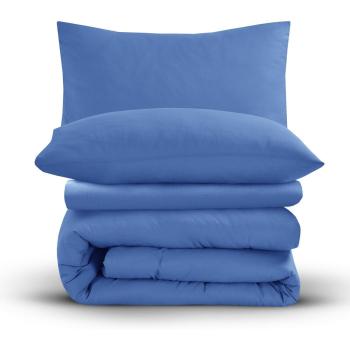 Velosso Chic Microfiber Duvet Ensemble with Buttons – Dark Blue, Double