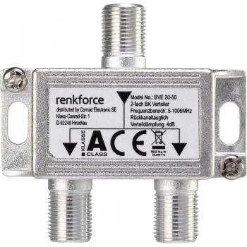 TV‑Signalverteiler Renkforce 2‑Port 5–1006 MHz