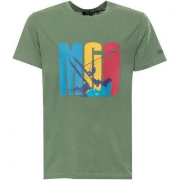 MCS Men's Size L Green Logo Tee