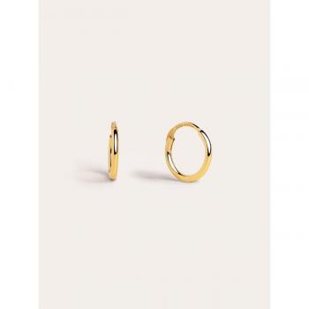 Pendiente Aro Ana XS en Plata de Ley, Baño Oro 18K