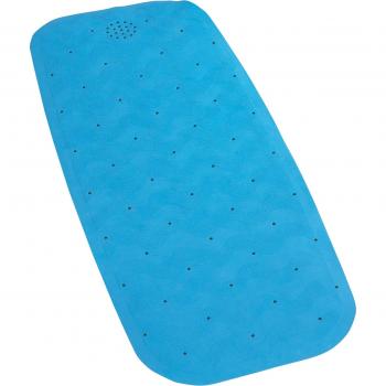 Tapis de bain bleu 37 cm × 90 cm en caoutchouc naturel