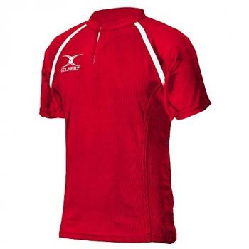 Gilbert Red Plain Rugby Jersey – Mens 34in