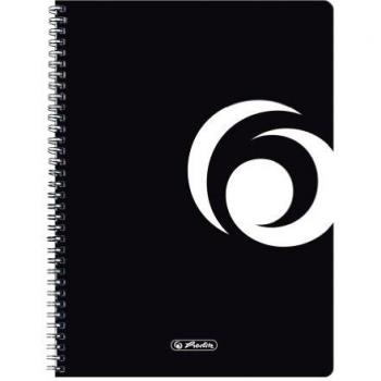 Herlitz 80 feuilles bloc-notes A4 Noir, Blanc