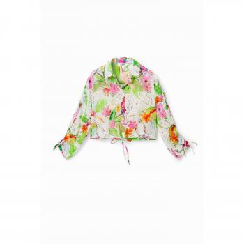 M Desigual: Maglia Corti a Riccioli in Cotone Bianco