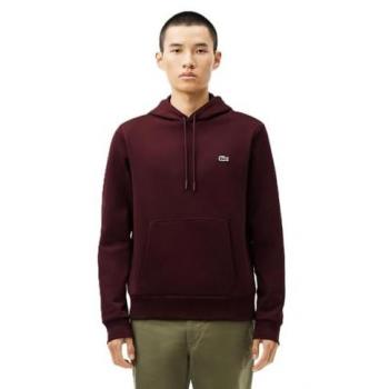 Lacoste Herren Kapuzenpullover Bordeaux Regular Fit Größe 3