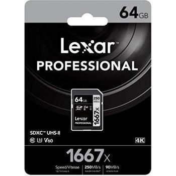 Lexar SDXC 64 GB Speicherkarte Klasse 10 UHSII LSD64GCB1667